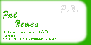 pal nemes business card